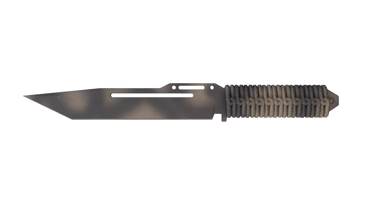 StatTrak™ ★ Paracord Knife | Scorched (Minimal Wear) — Dust II light, front