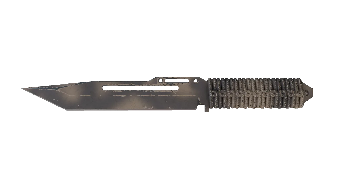★ Paracord Knife | Scorched (Well-Worn) — Dust II light, front
