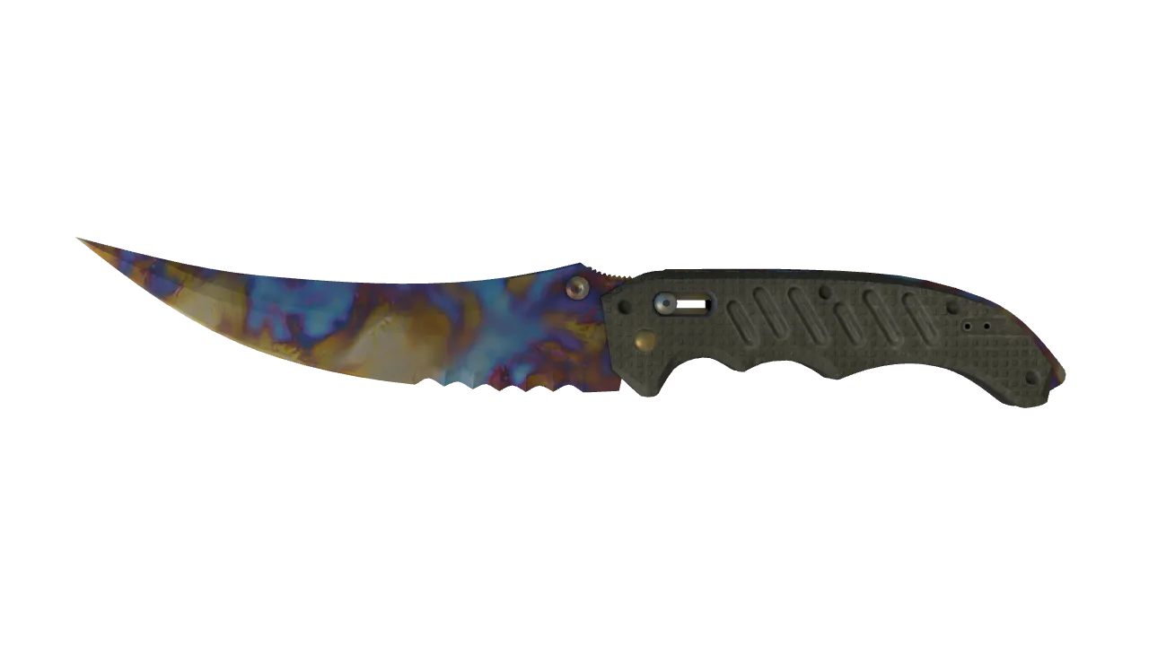 Flip Knife | Case Hardened seed #122, front