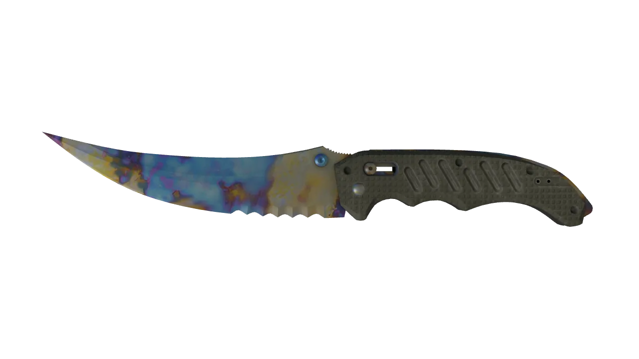 Flip Knife | Case Hardened seed #126, front