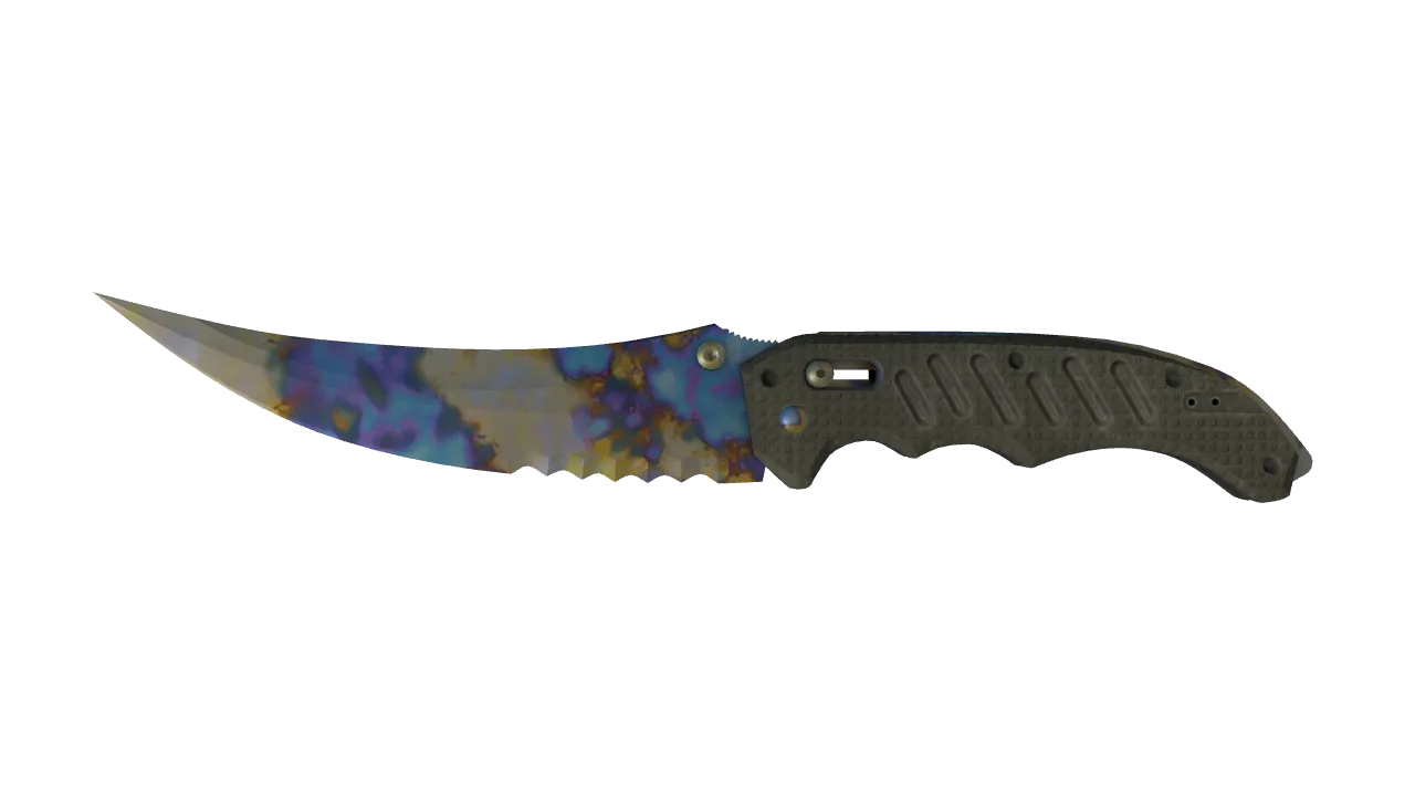 Flip Knife | Case Hardened seed #137, front