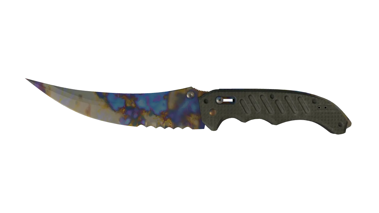 Flip Knife | Case Hardened seed #168, front