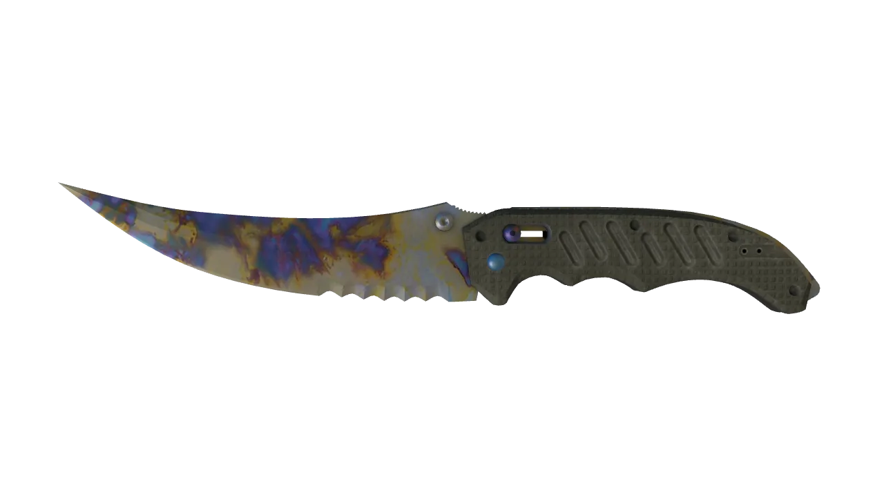 Flip Knife | Case Hardened seed #172, front