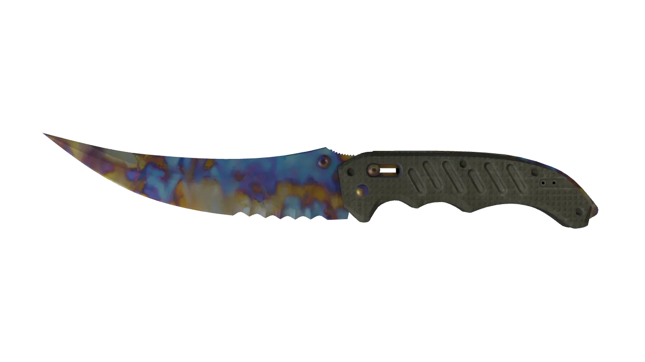 Flip Knife | Case Hardened seed #189, front