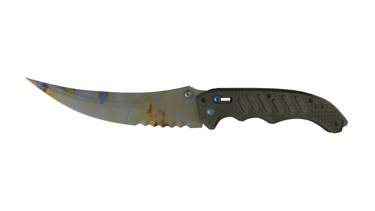 Flip Knife | Case Hardened seed #242, front