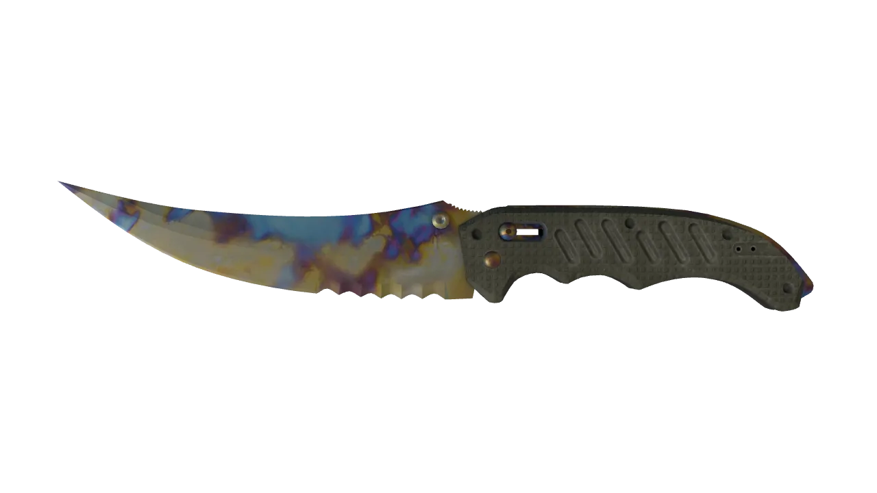 Flip Knife | Case Hardened seed #28, front