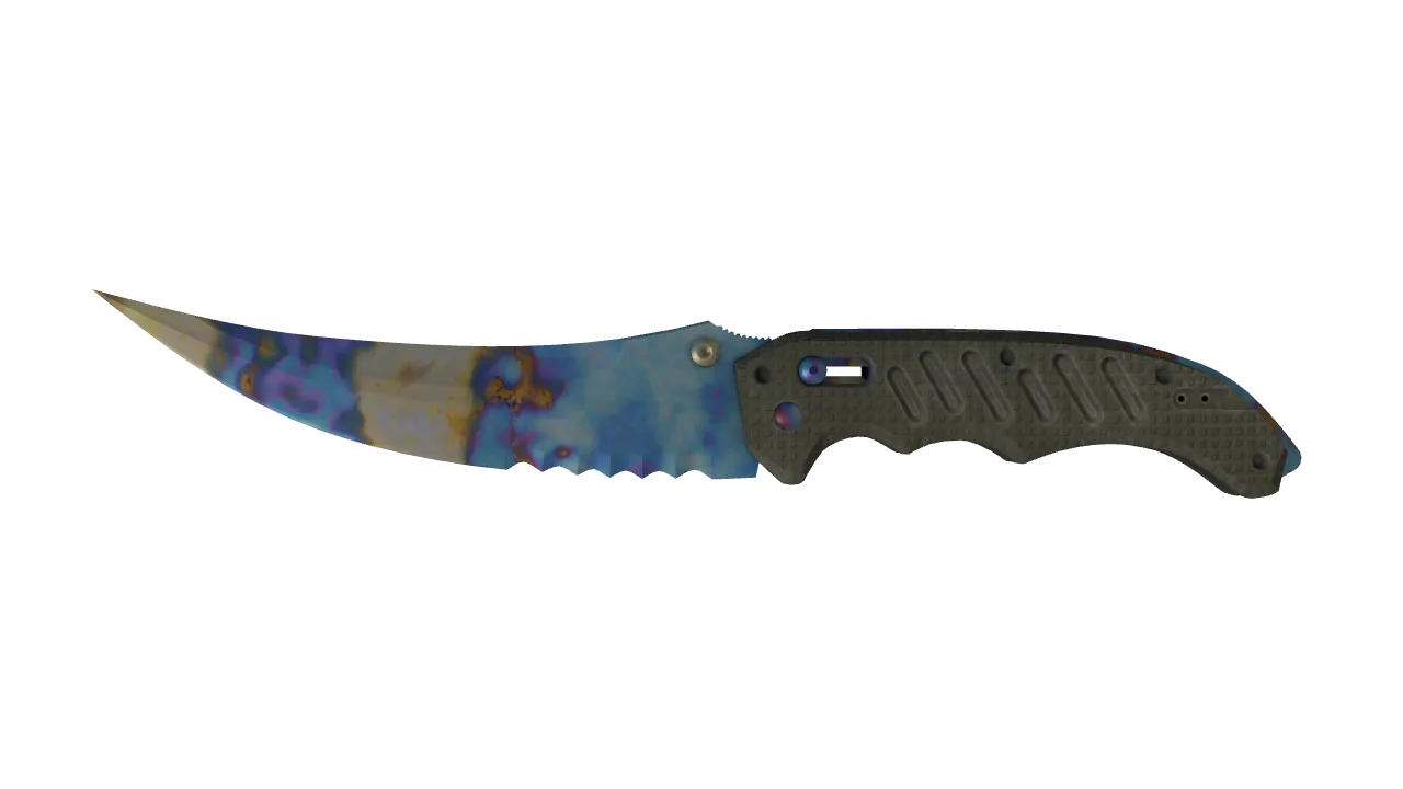 Flip Knife | Case Hardened seed #281, front