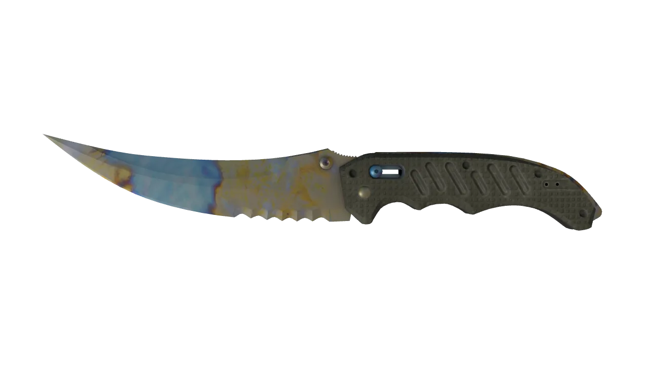 Flip Knife | Case Hardened seed #306, front