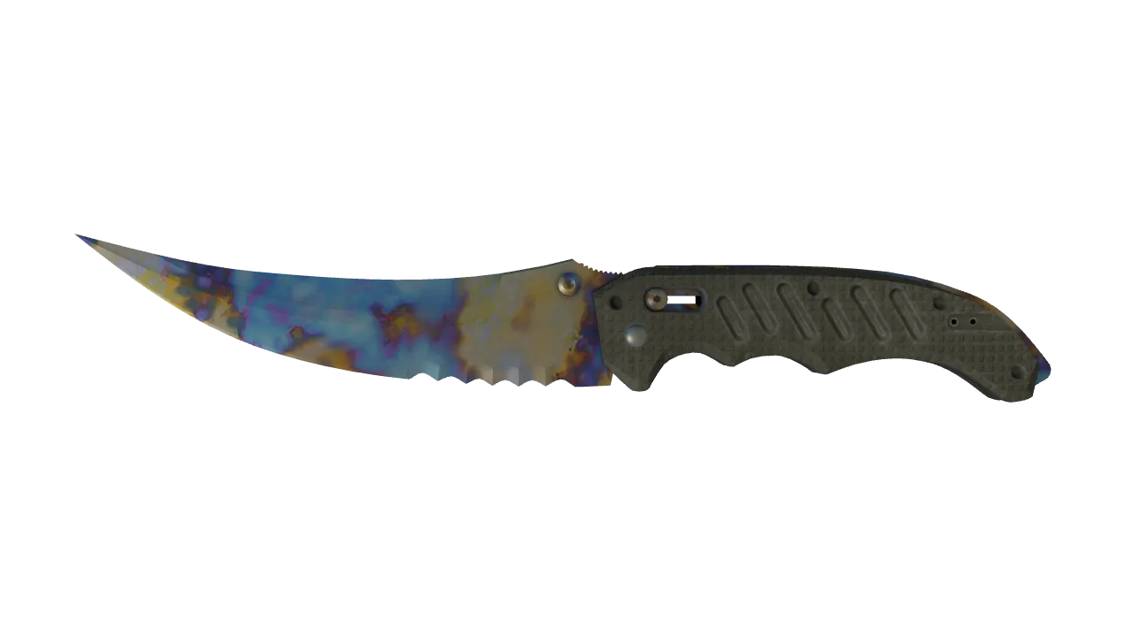 Flip Knife | Case Hardened seed #344, front