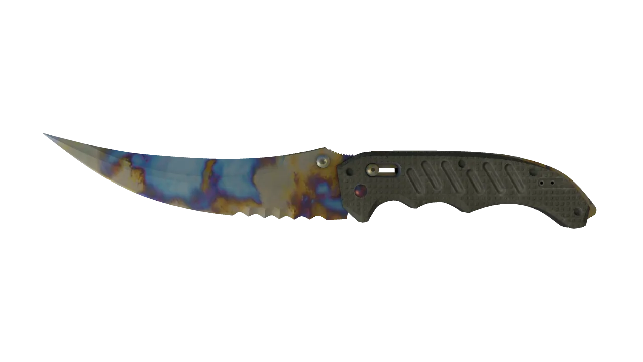 Flip Knife | Case Hardened seed #381, front