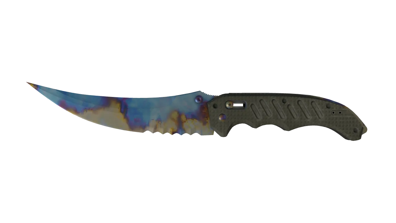 Flip Knife | Case Hardened seed #387, front