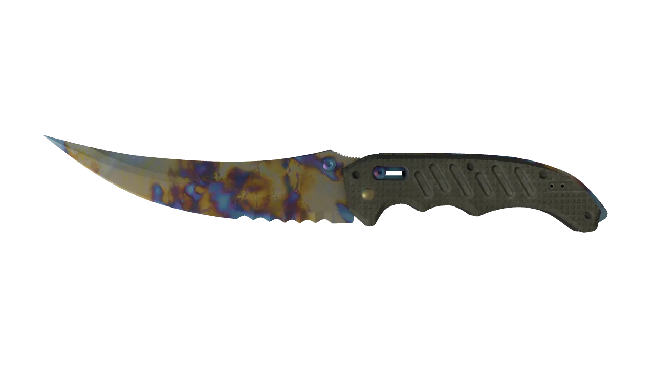 Flip Knife | Case Hardened seed #443, front