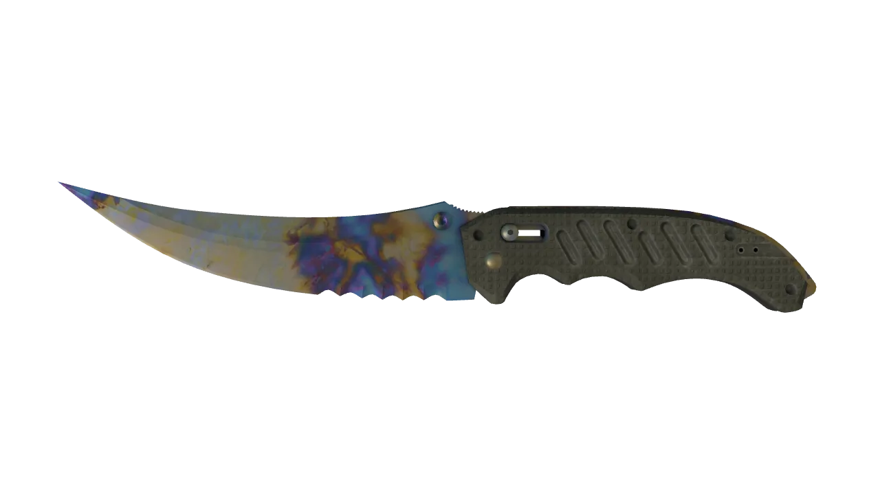 Flip Knife | Case Hardened seed #493, front