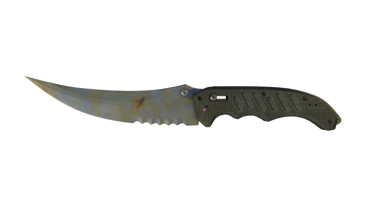 Flip Knife | Case Hardened seed #512, front