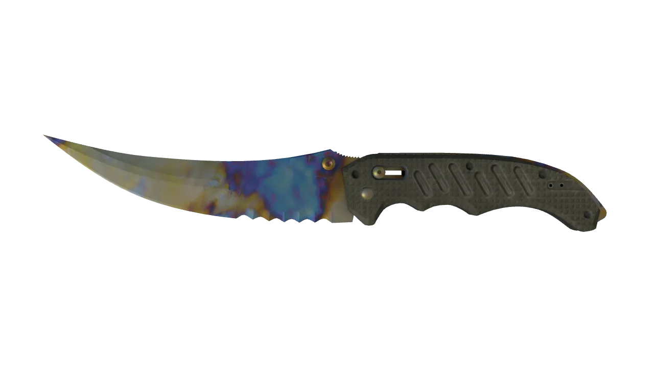 Flip Knife | Case Hardened seed #519, front