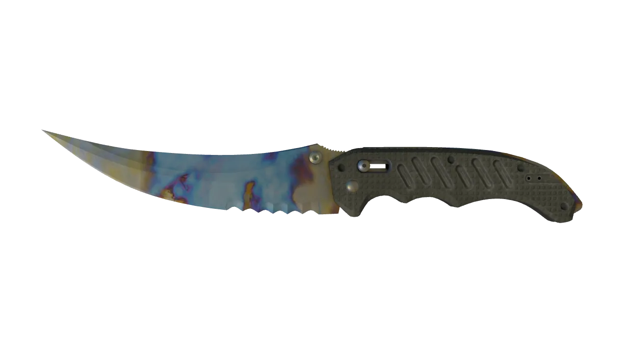 Flip Knife | Case Hardened seed #525, front
