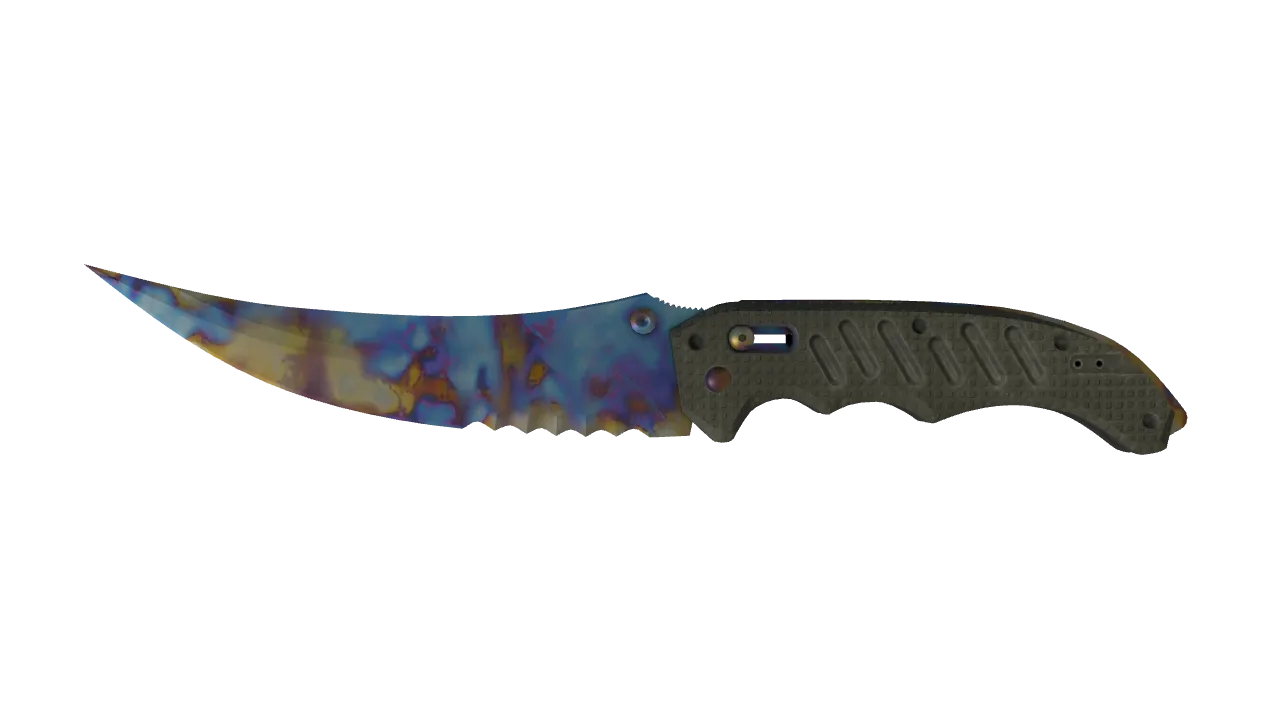 Flip Knife | Case Hardened seed #532, front