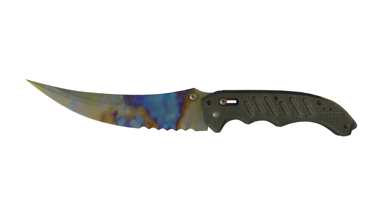 Flip Knife | Case Hardened seed #558, front