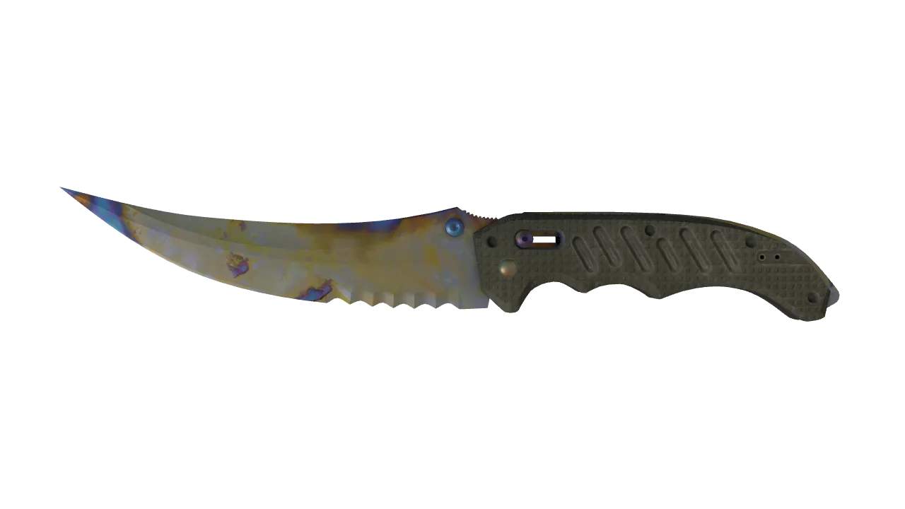 Flip Knife | Case Hardened seed #617, front