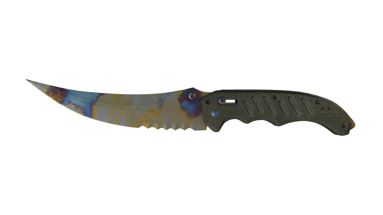 Flip Knife | Case Hardened seed #622, front