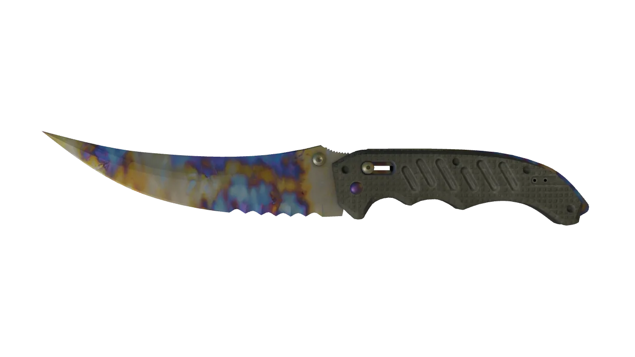 Flip Knife | Case Hardened seed #627, front