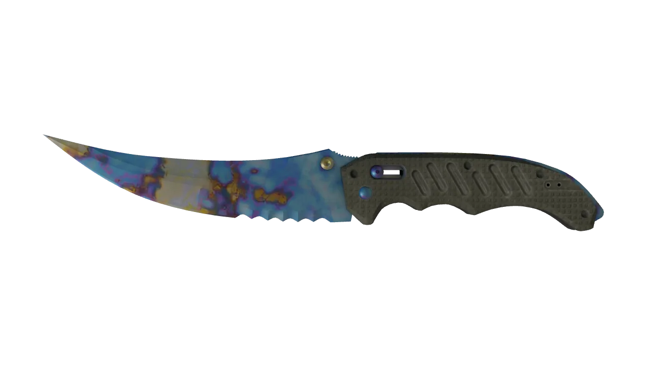 Flip Knife | Case Hardened seed #628, front