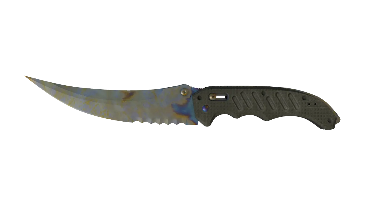 Flip Knife | Case Hardened seed #645, front