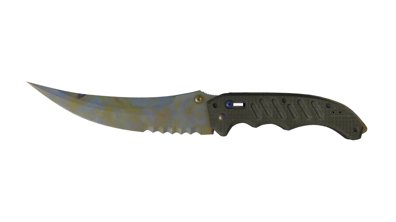 Flip Knife | Case Hardened seed #65, front