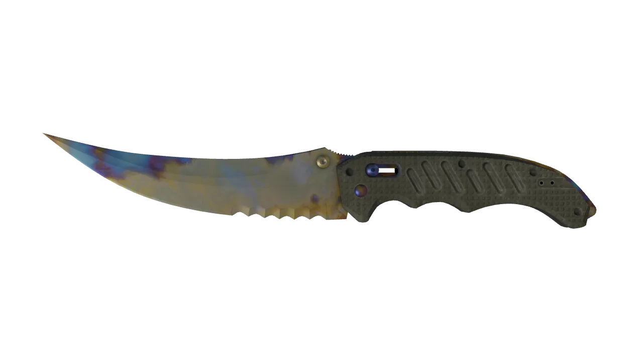 Flip Knife | Case Hardened seed #670, front