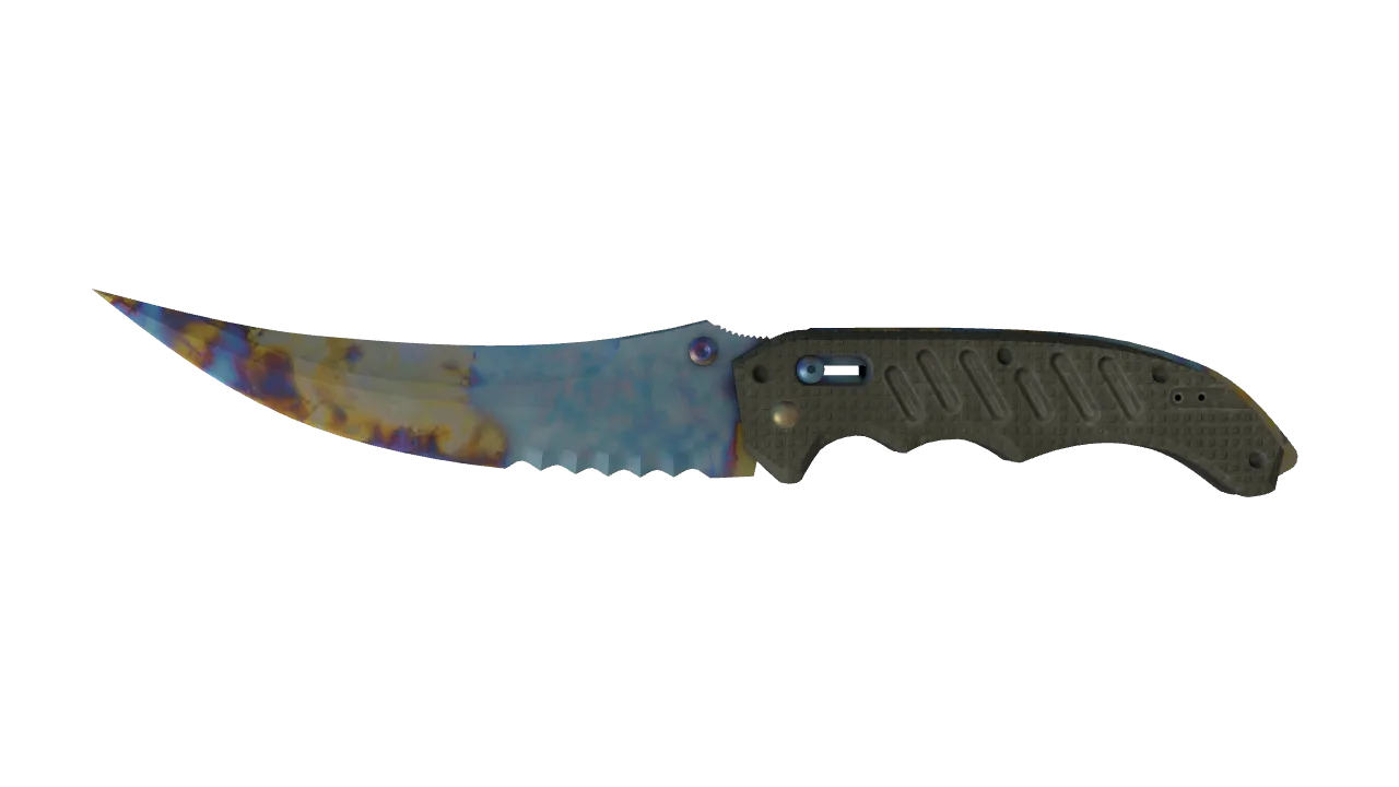 Flip Knife | Case Hardened seed #704, front