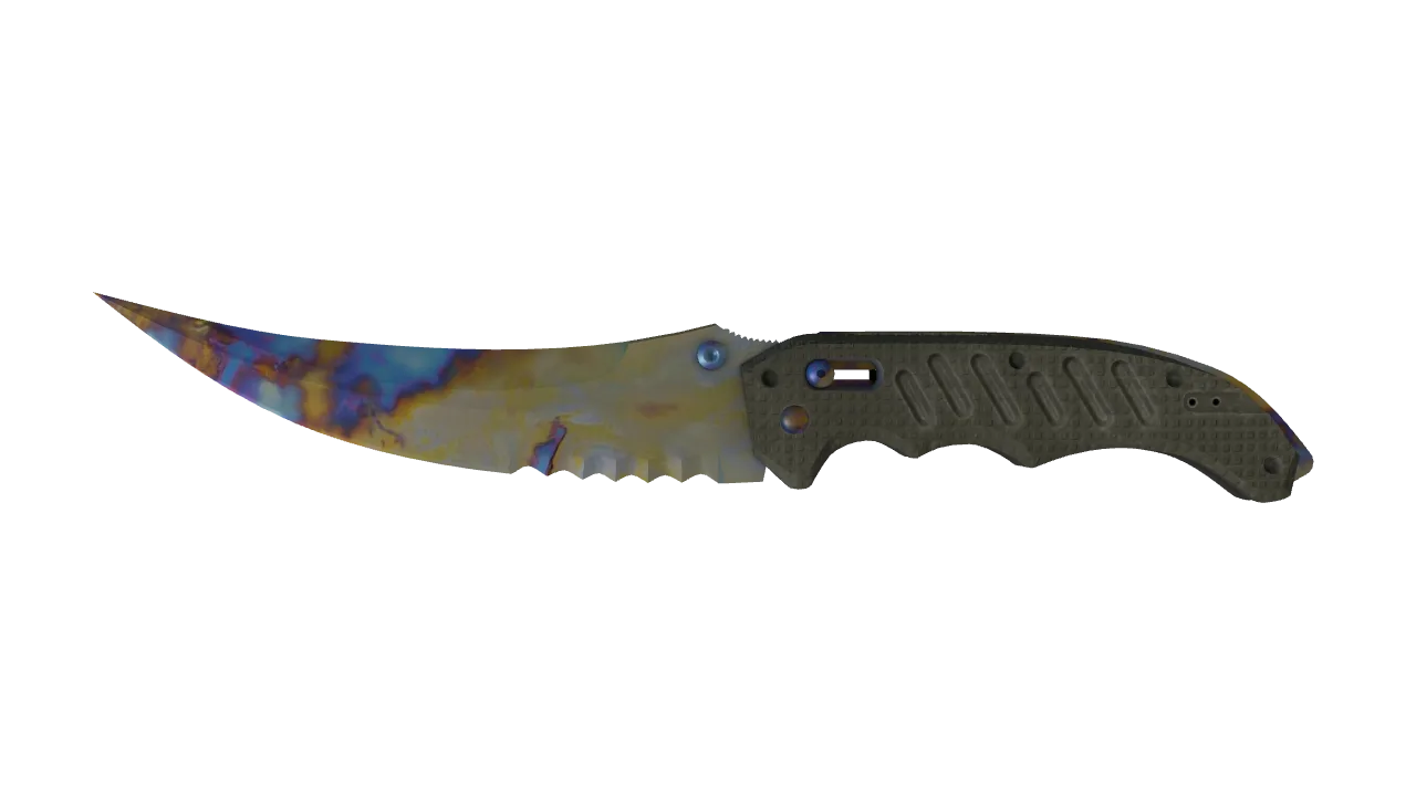 Flip Knife | Case Hardened seed #724, front