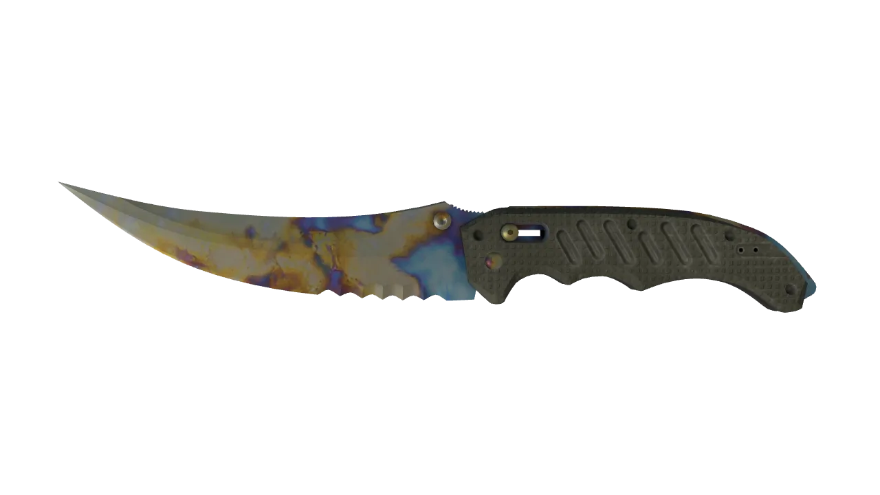 Flip Knife | Case Hardened seed #733, front