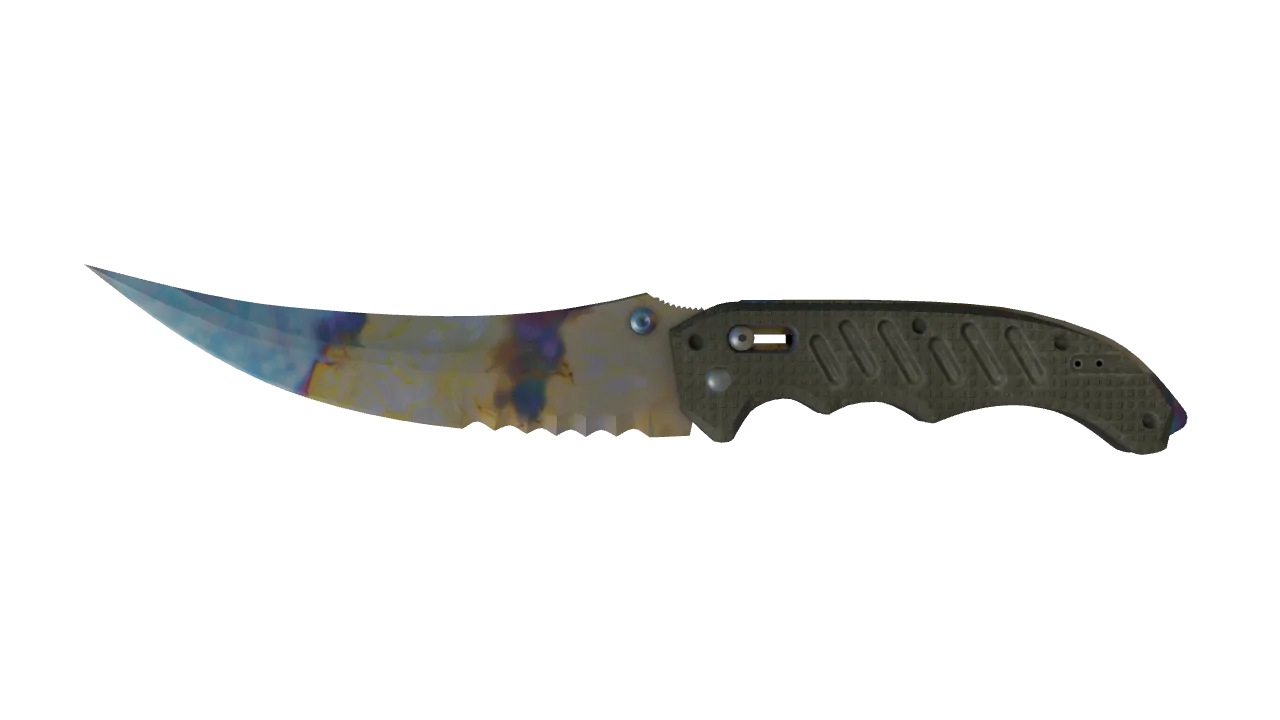 Flip Knife | Case Hardened seed #74, front