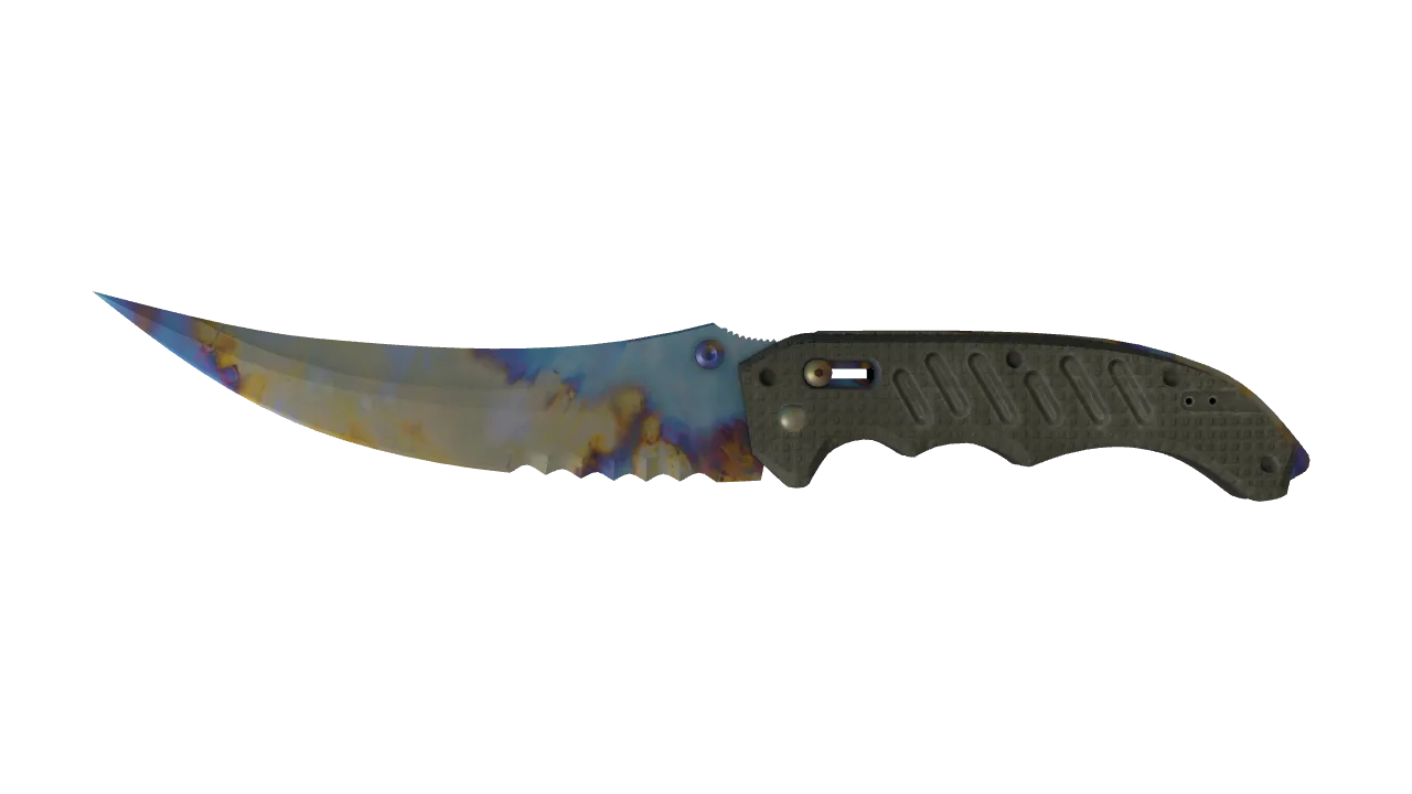 Flip Knife | Case Hardened seed #750, front