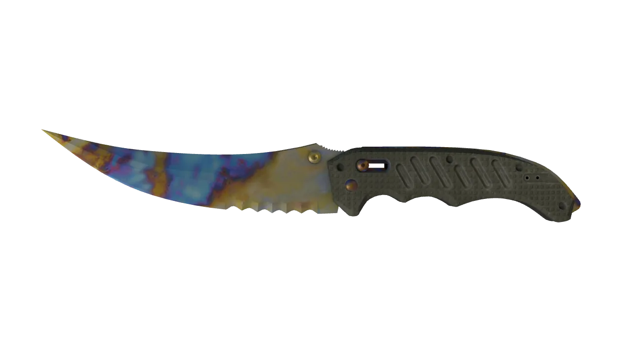 Flip Knife | Case Hardened seed #81, front