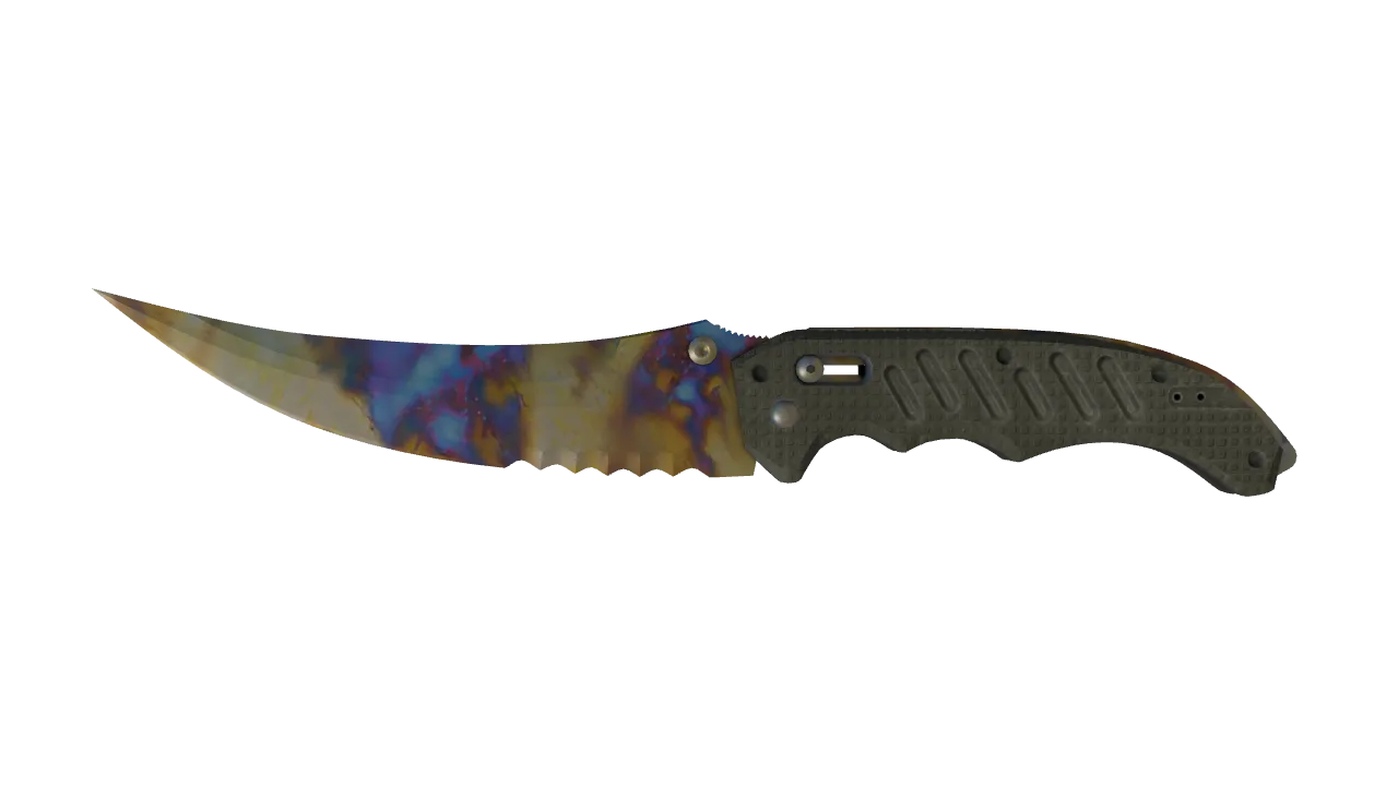 Flip Knife | Case Hardened seed #843, front