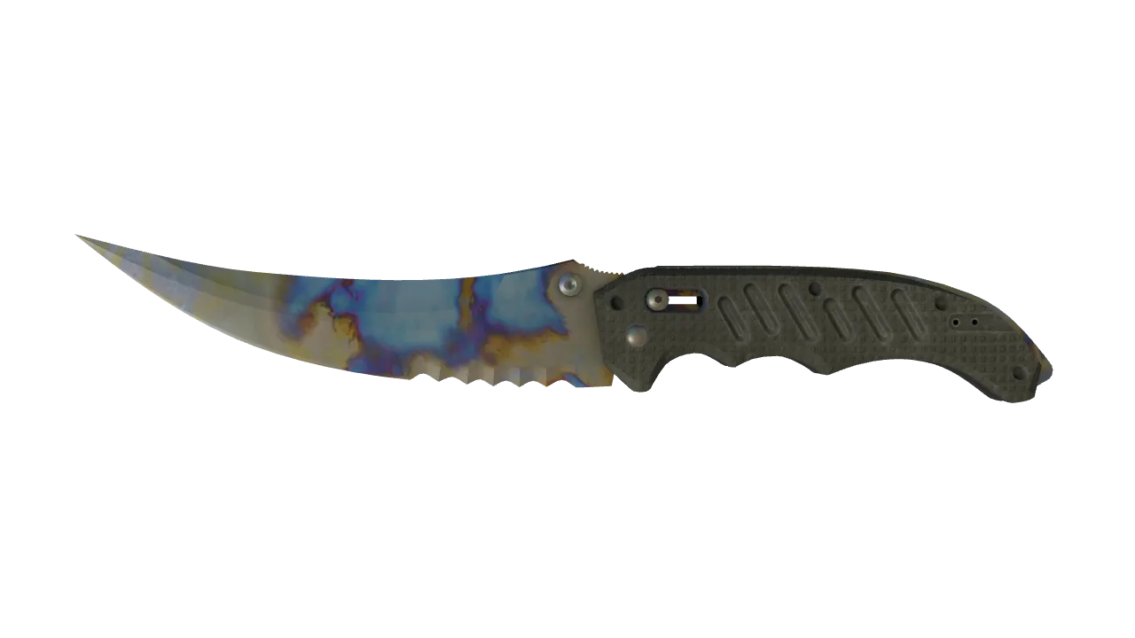 Flip Knife | Case Hardened seed #887, front