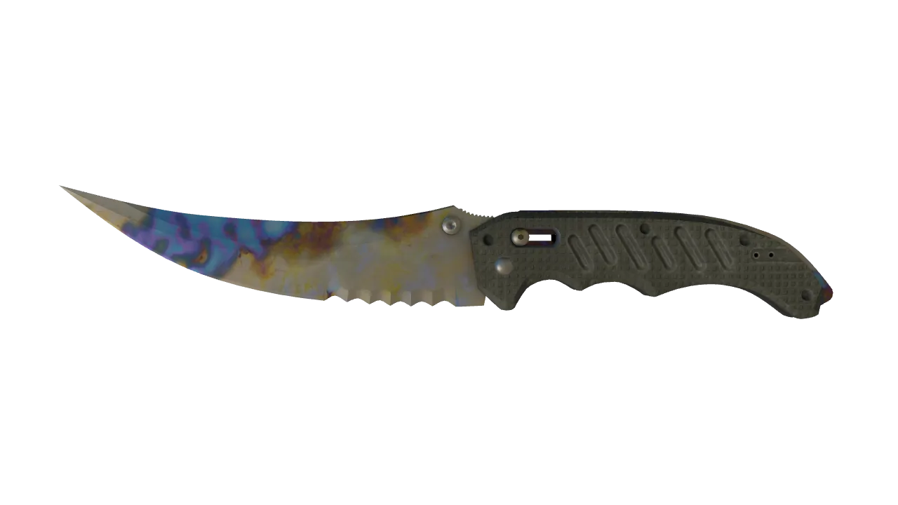 Flip Knife | Case Hardened seed #970, front