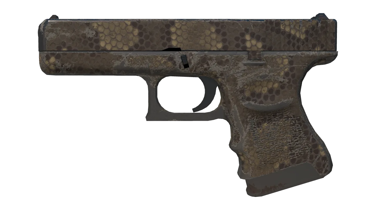 Glock-18 | Death Rattle (Battle-Scarred) — Dust II light, front