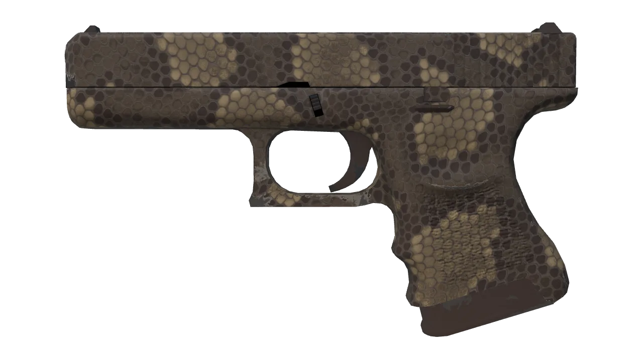 Glock-18 | Death Rattle (Minimal Wear) — Dust II light, front