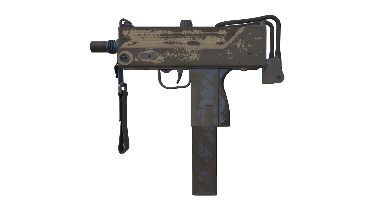 MAC-10 | Tornado (Battle-Scarred) — Dust II light, front