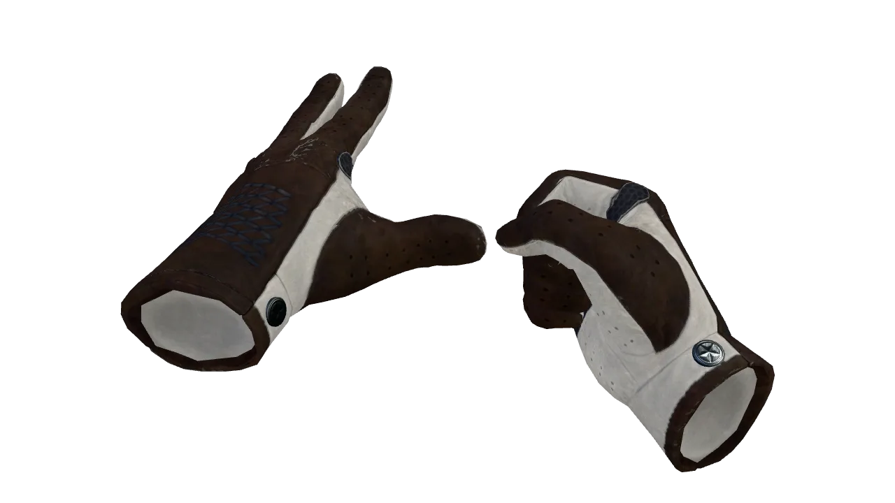 ★ Driver Gloves | Black Tie (Minimal Wear) — Dust II light, front