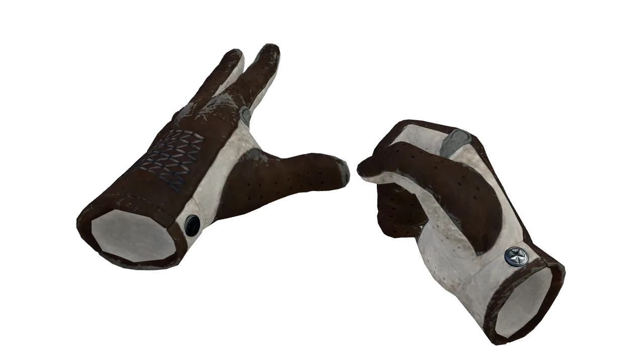 ★ Driver Gloves | Black Tie (Well-Worn) — Dust II light, front