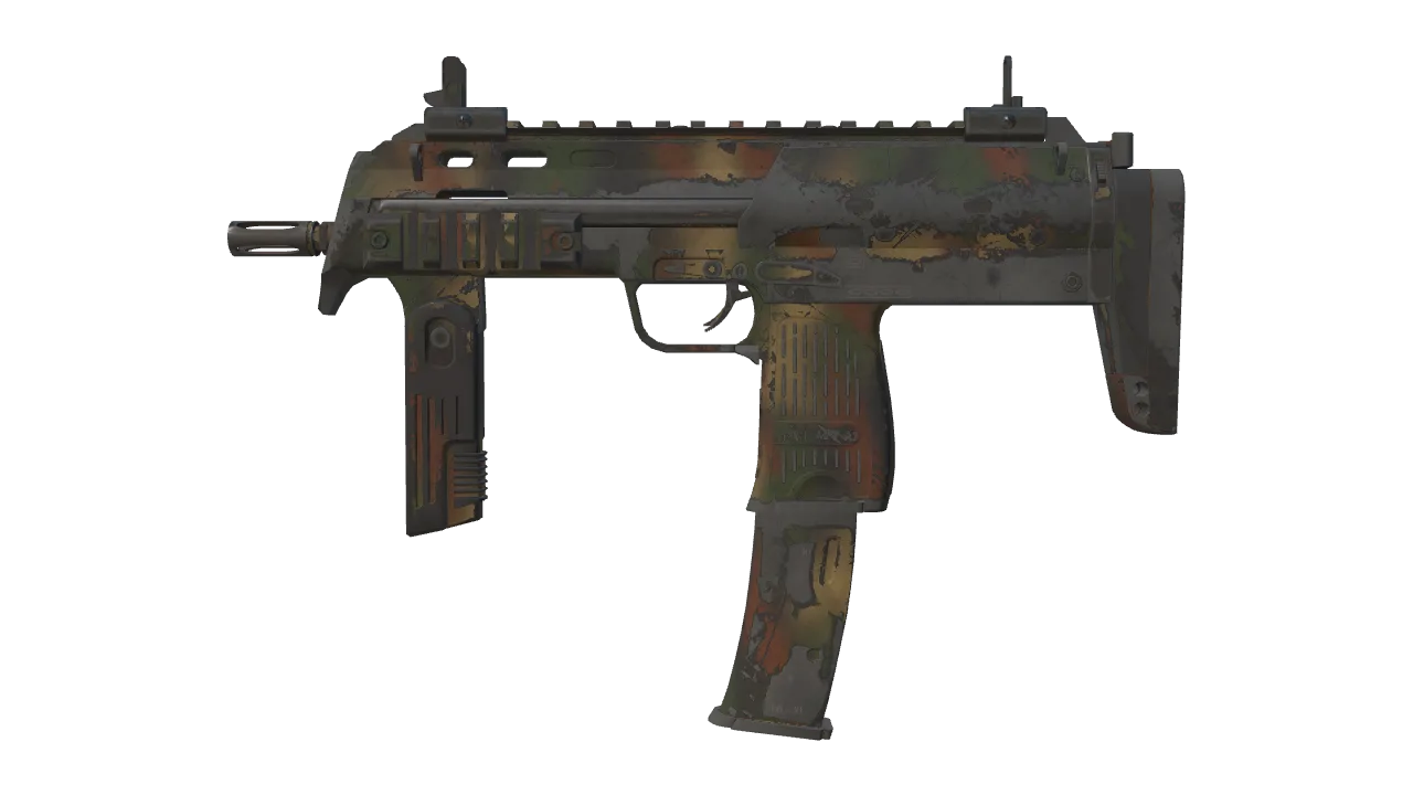 Souvenir MP7 | Army Recon (Well-Worn) — Dust II light, front