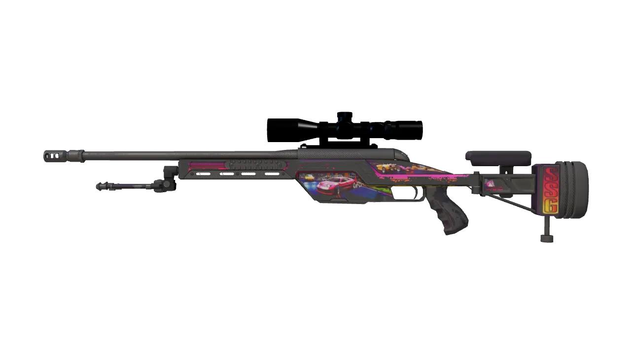 SSG 08 | Turbo Peek (Battle-Scarred) — Dust II light, front