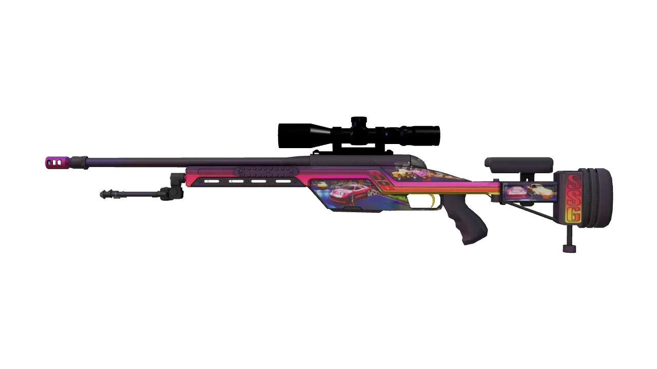 SSG 08 | Turbo Peek (Factory New) — Dust II light, front
