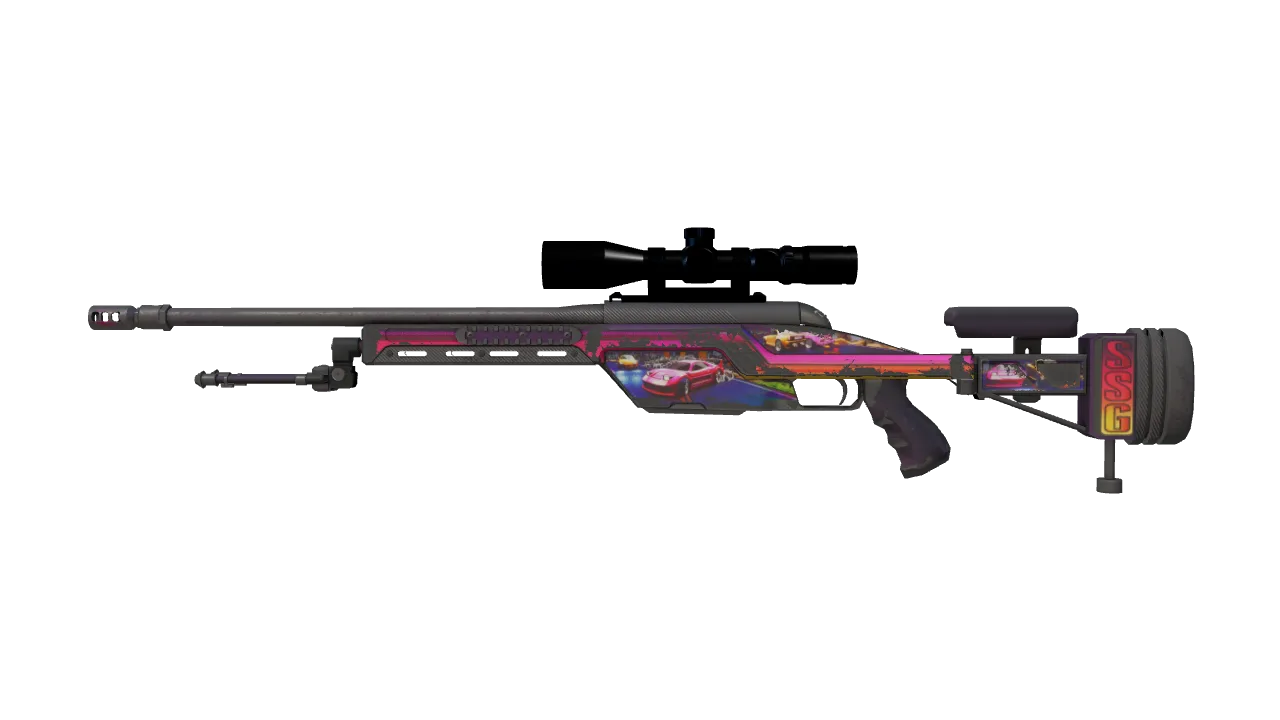 StatTrak™ SSG 08 | Turbo Peek (Well-Worn) — Dust II light, front