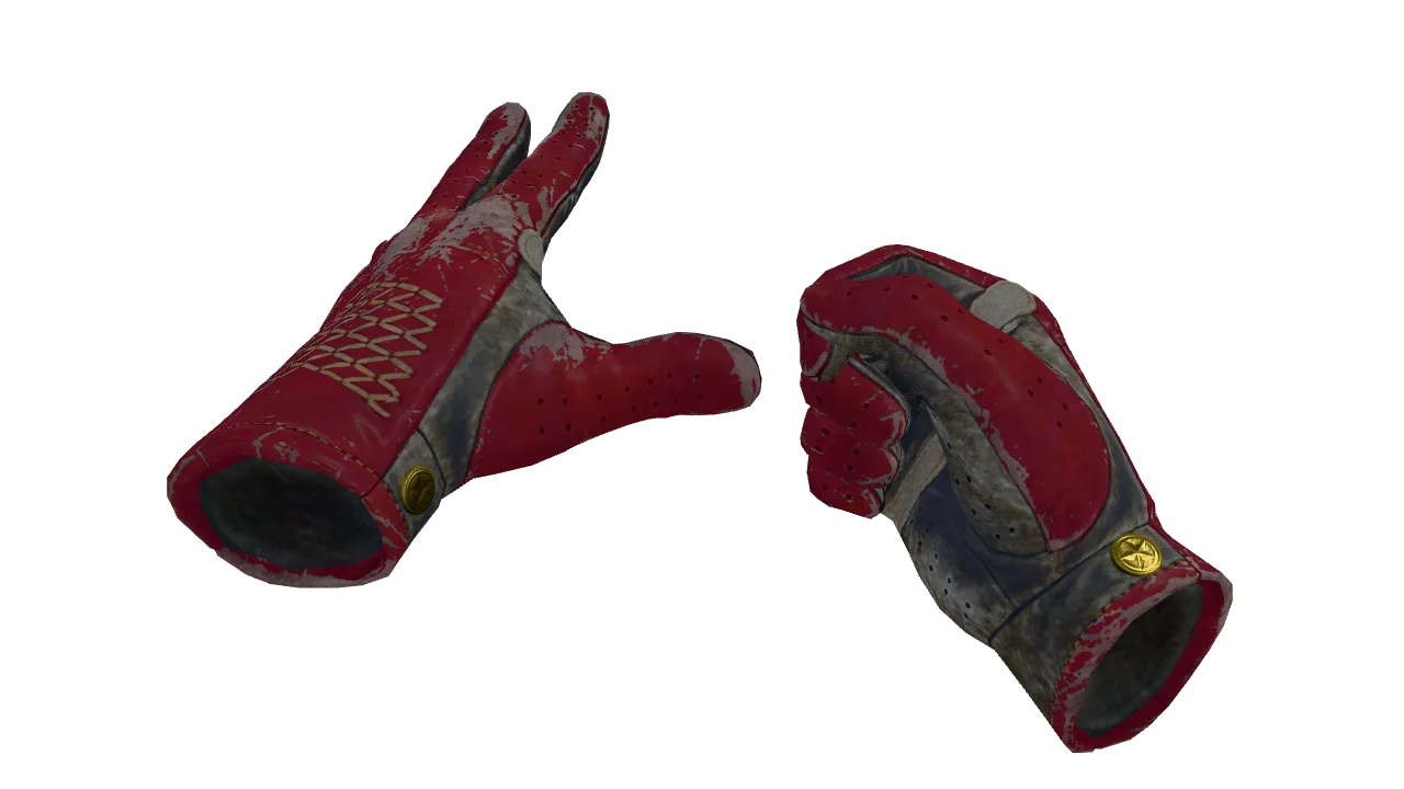 ★ Driver Gloves | Rezan the Red (Battle-Scarred) — Dust II light, front