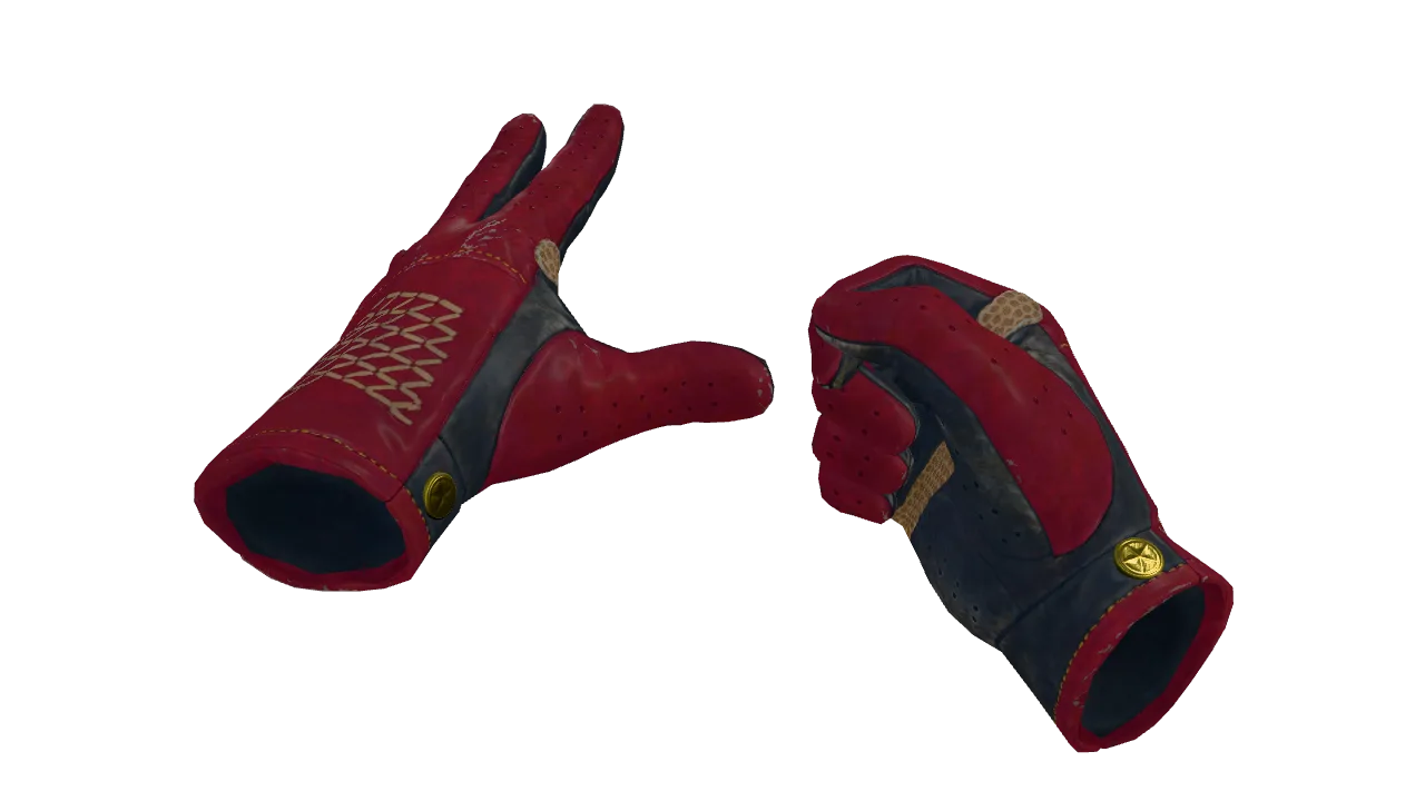 ★ Driver Gloves | Rezan the Red (Minimal Wear) — Dust II light, front