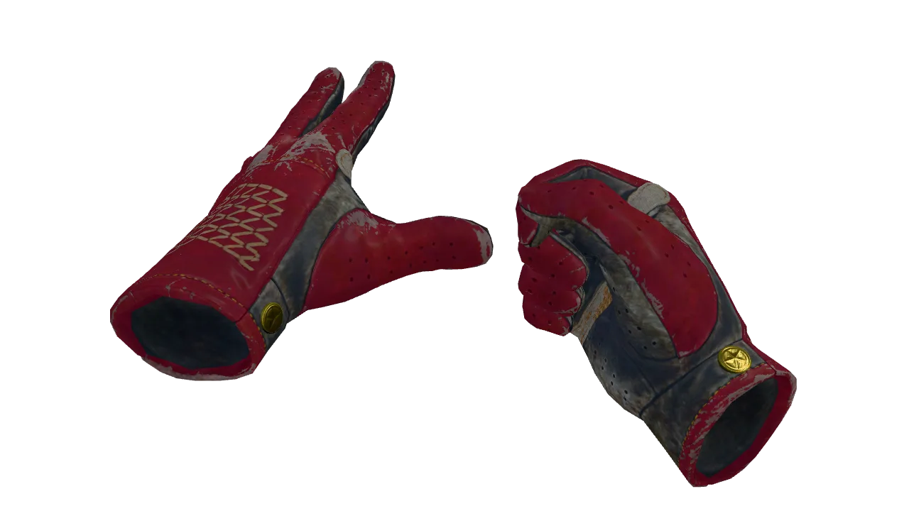 ★ Driver Gloves | Rezan the Red (Well-Worn) — Dust II light, front